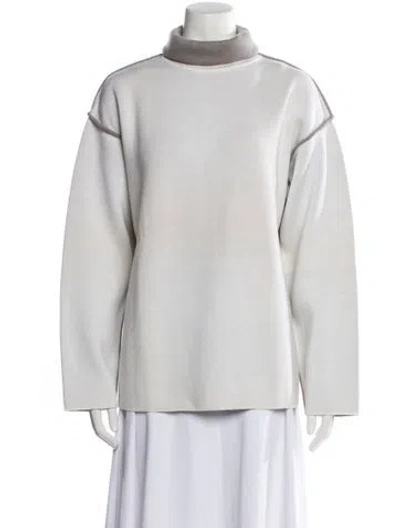 Pre-owned Victoria Beckham Wool Turtleneck Sweater W/ Tags In White