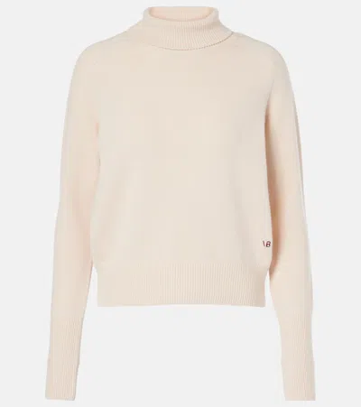 Victoria Beckham Wool Turtleneck Sweater In White