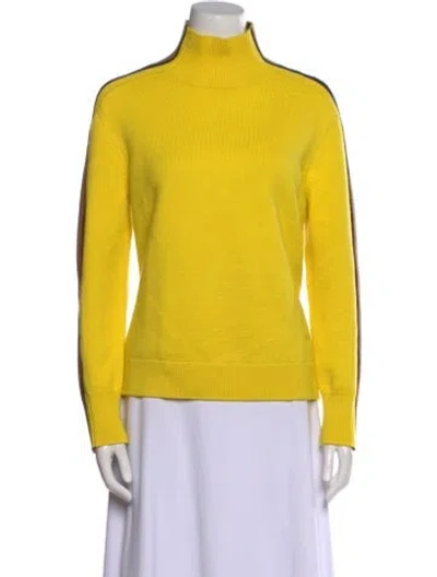 Pre-owned Victoria Beckham Wool Turtleneck Sweater In Yellow