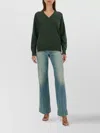 VICTORIA BECKHAM WOOL V-NECK KNITWEAR LONG SLEEVES