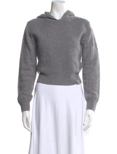 Pre-owned Victoria Beckham Wool V-neck Sweater In Gray