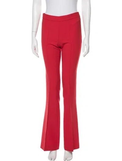 Pre-owned Victoria Beckham Wool Wide Leg Pants In Red