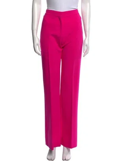 Pre-owned Victoria Beckham Wool Wide Leg Pants W/ Tags In Pink
