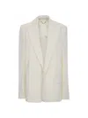 Victoria Beckham Wool-blend Blazer In Neutral