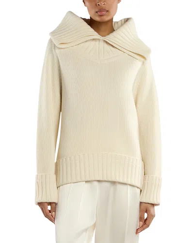 Victoria Beckham Wool-blend Wide Collar Sweater In Multi