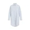 Victoria Beckham Yellow Chamomile Organic Cotton Wrap Front Blouse In Blue