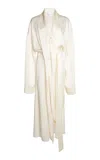 Victoria Beckham Wrapped Detail Gown In Ivory