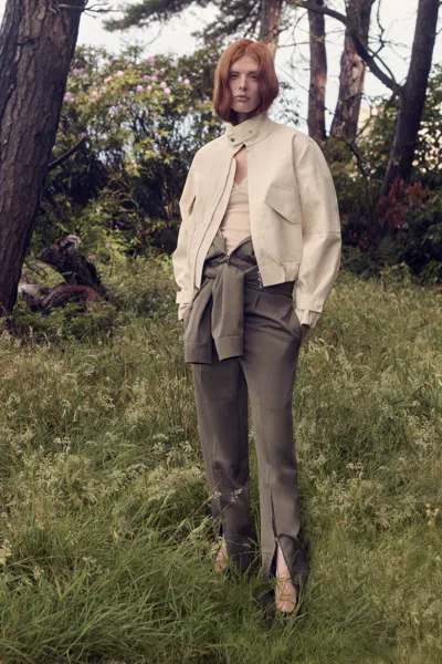 Victoria Beckham X Mackintosh Bomber Jacket In Putty In Gray