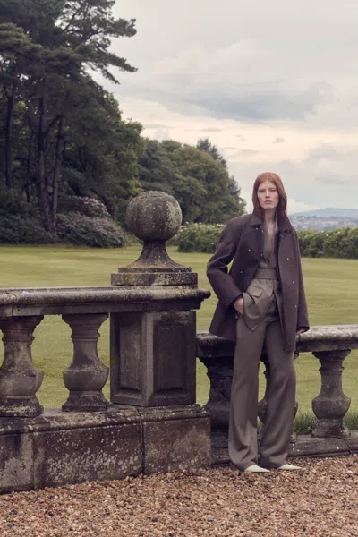 Victoria Beckham X Mackintosh Caban Coat In Brown