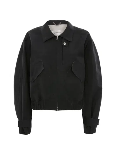 Victoria Beckham X Zip-up Bomber Jacket In Black