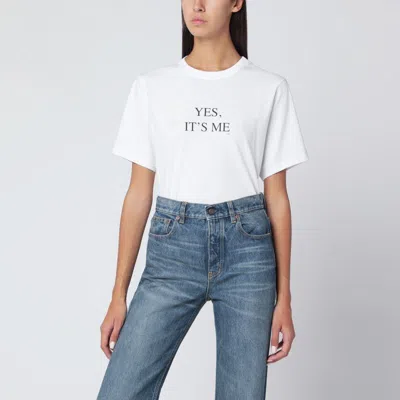 VICTORIA BECKHAM VICTORIA BECKHAM  “YES. IT’S ME” T-SHIRT IN WHITE COTTON