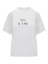 Victoria Beckham Slogan Cotton Jersey T-shirt In White