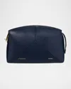 Victoria Beckham Zip Leather Clutch Bag In Navy