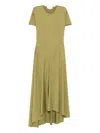 Victoria Beckham Zip Midi Dress In Green