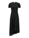 Victoria Beckham Women Black Crew Neck Midi Dress, S Luxury Dresses For Women Darveys In Black