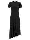 Victoria Beckham Women Black Crew Neck Midi Dress, S Luxury Dresses For Women Darveys In Multi