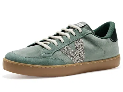 Victoria Berlin Velvet And Suede Women's Shoes Jade: Eu 40 (us Women's 9) Medium In Green