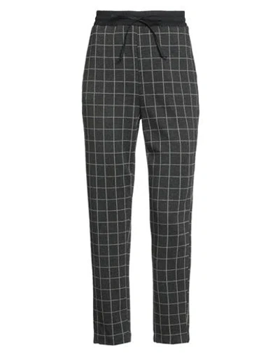 Victoria C. Woman Pants Charcoal Size 8 Cotton, Elastane In Gray
