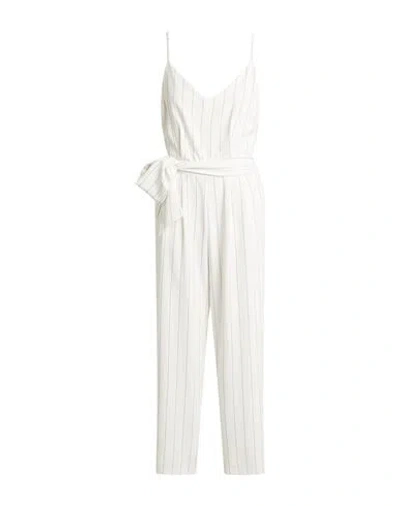 Victoria C. Woman Jumpsuit White Size 6 Polyester, Viscose