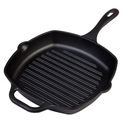 Victoria Cast Iron Grill Pan In Black