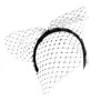 Victoria Charles Headpieces Women's Black Veiling Headpiece On Thick Satin Headband In Black