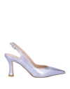 Victoria Chris Napoli Woman Pumps Lilac Size 6 Textile Fibers In Purple