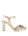 Victoria Chris Napoli Woman Sandals Platinum Size 7 Synthetic Fibers In Grey