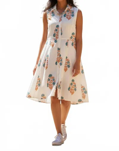 Victoria Dunn Amelia Midi Dress In Belini In White