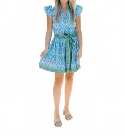 Victoria Dunn Amie Mini Dress In Sequoia In Blue