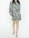 Victoria Dunn Athena Mini Dress In Free Flow In Multi