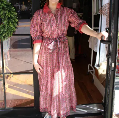 Victoria Dunn Brooke Dress In Cranberry In Pink