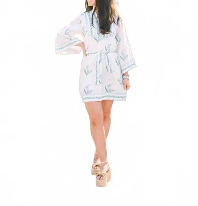 Victoria Dunn Brynn Mini Dress In Lily Of The Valley In White