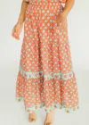 Victoria Dunn Carnation Tiered Skirt In Golden Poppy In Orange