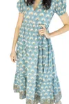 Victoria Dunn Clover Dress In Bluestone In Blue