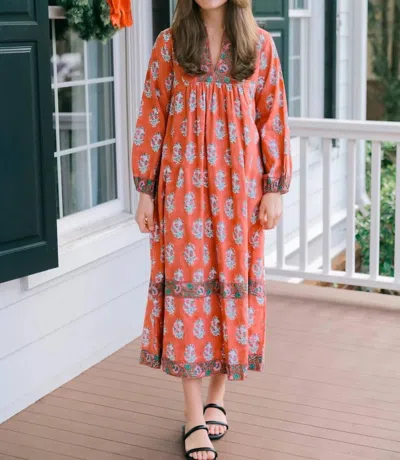 Victoria Dunn East Bay Maxi Dress In Rosehaven In Orange