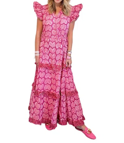 Victoria Dunn Eleanor Maxi Dress In Pink Punch