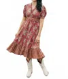 Victoria Dunn Ember Midi Dress In Chai Tea In Multi