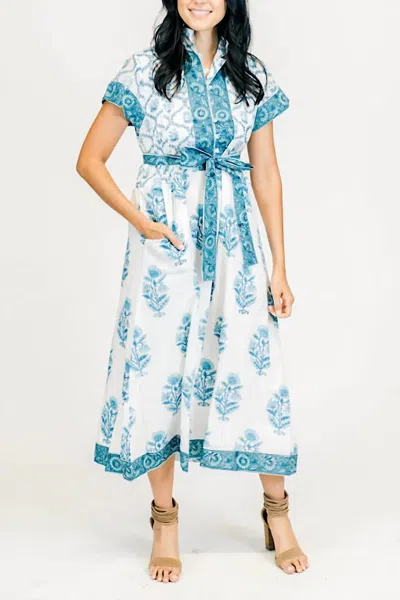 Victoria Dunn Folly Maxi Dress In Primrose In Blue