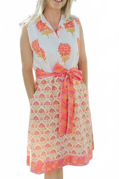 Victoria Dunn Folly Mini Dress In Bright Marigold In Multi