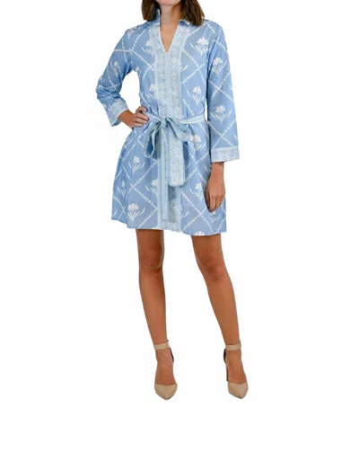 Victoria Dunn French Quarters Dress In Periwinkle Bloom In Blue