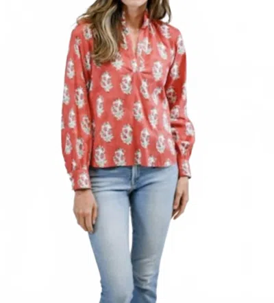 Victoria Dunn Gracie Blouse In Rosehaven In Animal Print