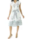 Victoria Dunn Isle Of Palm Dress In Little Lavender In White