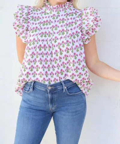 Victoria Dunn Jasmine Blouse In Morning Glory In Multi