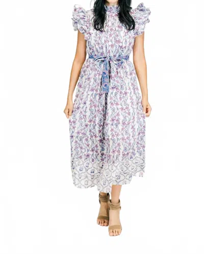 Victoria Dunn Jasmine Midi Dress In Dahlia In Multi