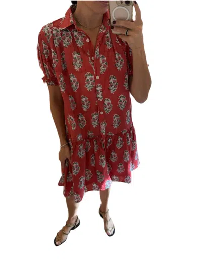 Victoria Dunn Kaitlyn Short Sleeve Dress In Rosehaven In Multi