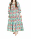 Victoria Dunn Kalea Maxi Dress In Firecracker Fiesta In Multi
