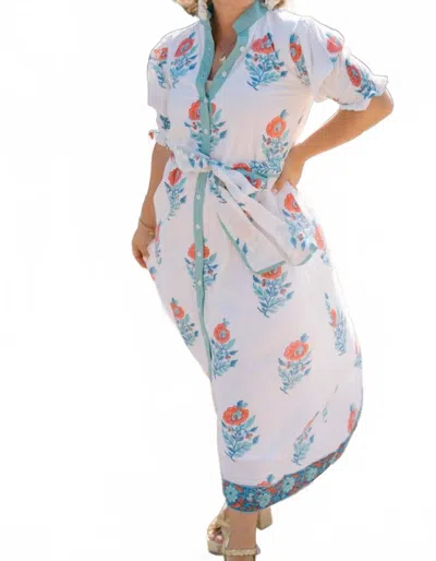 Victoria Dunn Kiawah Maxi Dress In Poppy Red In Multi