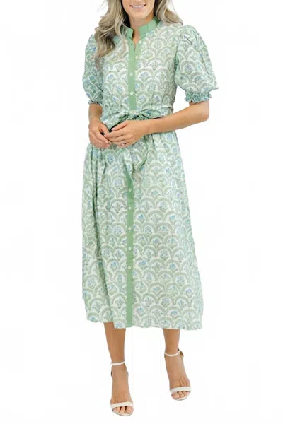 Victoria Dunn Kiawah Midi Dress In Mint Julep