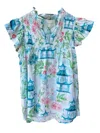 Victoria Dunn Layla Blouse In Emerald Pagoda In Multi