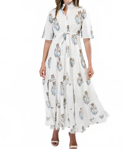 Victoria Dunn Low Country Maxi Dress In Golden Dawn In White